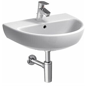 Lavabo 60 Geberit Selnova 60 Cm Monoforo Sospeso Bianco Lucido (500.305.01.7)