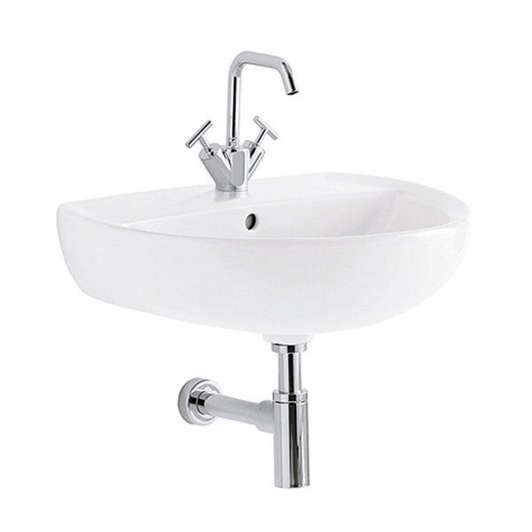 Lavabo Geberit Colibrì 60 Cm Monoforo Sospeso Bianco Lucido (500.887.00.1)