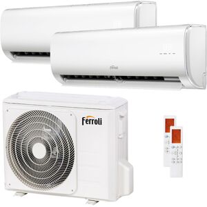 Condizionatore Ferroli Giada Dual Split 18000+18000 Btu Inverter A Wifi Unità Esterna 8,2 Kw (2CP001SF/2CP001JF_2)