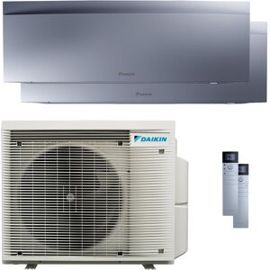 Condizionatore Daikin Emura 3 Dual Split 7000+15000 Btu Inverter A++ Wifi Unità Esterna 5 Kw Silver (2MXM50A/FTXJ20AS_1/FTXJ42AS_1)