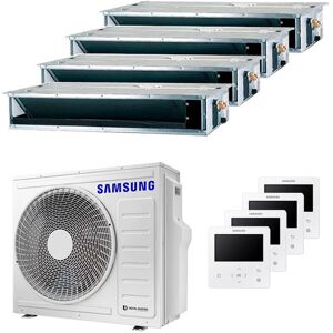 Condizionatore Samsung Canalizzabile Quadri Split 9000+9000+12000+12000 Btu Inverter A++ Unità Esterna 8 Kw (AJ080TXJ4KG/EU-AJ026TNLDEG/EU-4-199ABF)