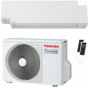 Condizionatore Toshiba Shorai Edge White Dual Split 9000+9000 Btu Inverter A++ Wifi Unità Esterna 5.2 Kw (RAS-2M18G3AVG-E/RAS-B10G3KVSG-E _2)