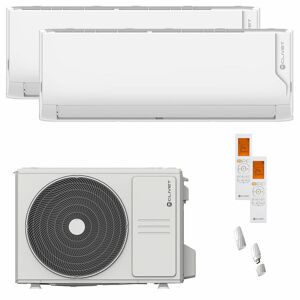 Condizionatore Clivet Cristallo 2 Dual Split 9000+9000 Btu Inverter A+ Wifi Unità Esterna 4.1 Kw (87012281/89682314_2)