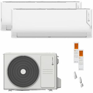 Condizionatore Clivet Cristallo 2 Dual Split 9000+12000 Btu Inverter A+ Wifi Unità Esterna 5.3 Kw (89112242/89682314_1/89682313_1)