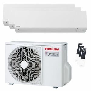 Condizionatore Toshiba Shorai Edge White Trial Split 5000+9000+12000 Btu Inverter A+++ Wifi Unità Esterna 5.2 Kw (RAS-3M18G3AVG-E/RAS-M05G3KVSG-E_1/RAS-B10G3KVSG-E_1/RAS-B13G3KVSG-E_1)