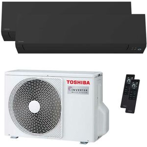 Condizionatore Toshiba Shorai Edge Black Dual Split 7000+9000 Btu Inverter A++ Wifi Unità Esterna 4 Kw (RAS-2M14G3AVG-E/RAS-B07G3KVSGB-E_1/RAS-B10G3KVSGB-E_1)