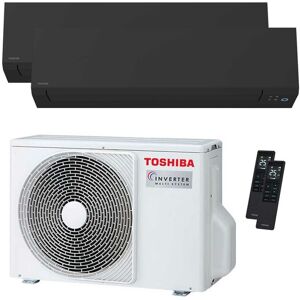 Condizionatore Toshiba Shorai Edge Black Dual Split 9000+12000 Btu Inverter A++ Wifi Unità Esterna 5.2 Kw (RAS-2M18G3AVG-E/RAS-B10G3KVSGB-E_1/RAS-B13G3KVSGB-E_1)