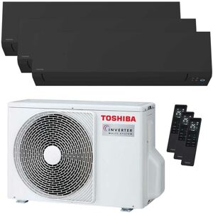 Condizionatore Toshiba Shorai Edge Black Trial Split 5000+9000+12000 Btu Inverter A+++ Wifi Unità Esterna 5.2 Kw (RAS-3M18G3AVG-E/RAS-M05G3KVSGB-E_1/RAS-B10G3KVSGB-E_1/RAS-B13G3KVSGB-E_1)