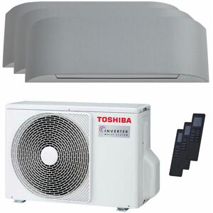 Condizionatore Toshiba Haori Trial Split 7000+7000+9000 Btu Inverter A+++ Wifi Unità Esterna 5.2 Kw (RAS-3M18G3AVG-E/RAS-M07N4KVRG-E_2/RAS-B10N4KVRG-E_1)