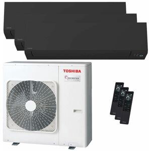 Condizionatore Toshiba Shorai Edge Black Trial Split 7000+9000+16000 Btu Inverter A+++ Wifi Unità Esterna 7 Kw (RAS-3M26G3AVG-E/RAS-B07G3KVSGB-E_1/RAS-B10G3KVSGB-E_1/RAS-B16G3KVSGB-E_1)