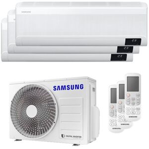 Condizionatore Samsung Windfree Avant Trial Split 7000+7000+12000 Btu Inverter A++ Wifi Unità Esterna 5,2 Kw (AJ052TXJ3KG/EU-AR07TXEAAWKNEU-3-37A215)