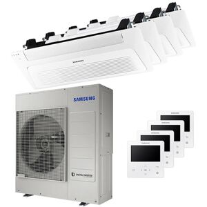 Condizionatore Samsung Cassetta Windfree 1 Via Quadri Split 12000+12000+12000+12000 Btu Inverter A++ Unità Esterna 10,0 Kw (AJ100TXJ5KG/EU-AJ035TN1DKG/EU-4)