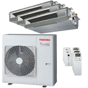 Condizionatore Toshiba Canalizzabile U2 Trial Split 7000+7000+24000 Btu Inverter A+ Unità Esterna 8,0 Kw (RAS-4M27U2AVG-E-RAS-M07U2DVG-E-3)