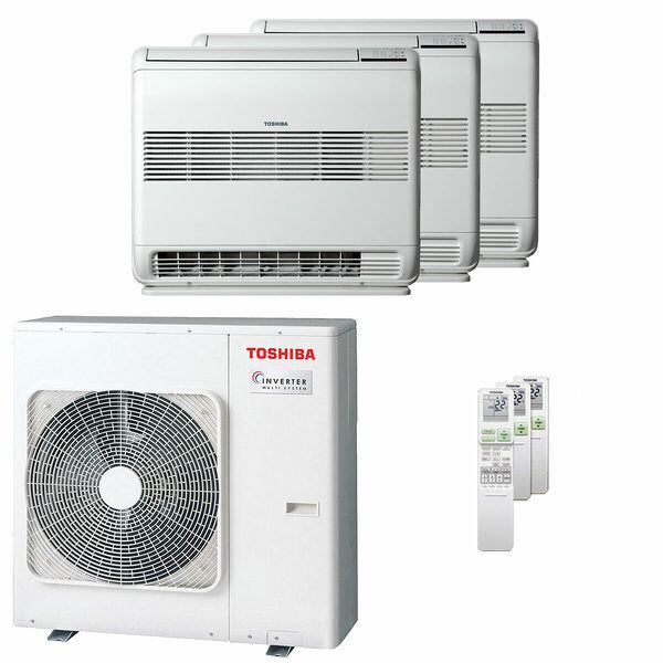 condizionatore toshiba console j2 trial split 9000+9000+12000 btu inverter a+++ unità esterna 7 kw (ras-3m26g3avg-e/ras-b10j2fvg-e _2/ras-b13j2fvg-e _1)