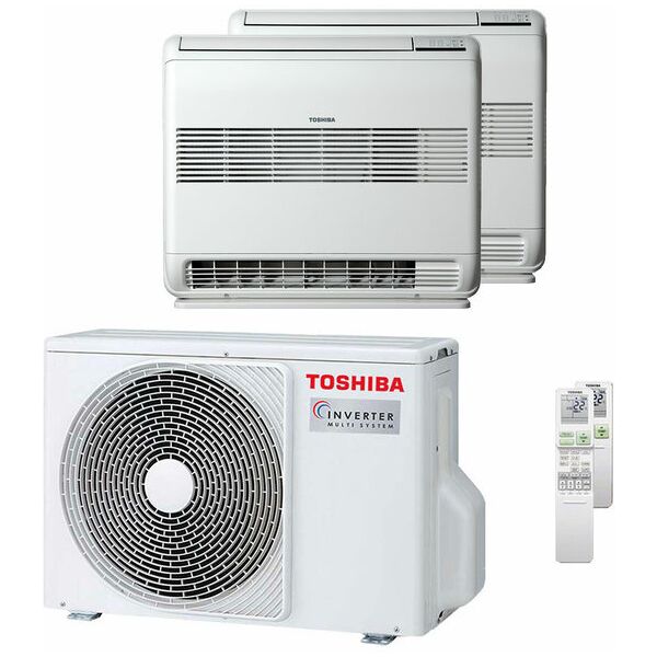 condizionatore toshiba console j2 dual split 9000+9000 btu inverter a++ unità esterna 4,0 kw (ras-2m14g3avg-e-ras-b10j2fvg-e-2)