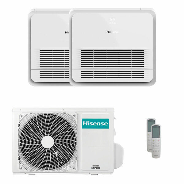 Condizionatore Hisense Console Akt Dual Split 12000+12000 Btu Inverter A++ Unità Esterna 5 Kw (2AMW52U4RXC/AKT35UR4RSK8_2)