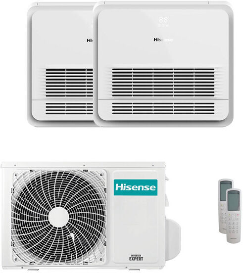 Condizionatore Hisense Console Akt Dual Split 9000+9000 Btu Inverter A++ Unità Esterna 3.5 Kw (2AMW35U4RGC/AKT26UR4RSK8_2)