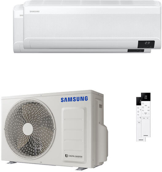 Condizionatore Samsung Windfree Elite 2023 Dual Split 9000+12000 Btu Inverter A+++ Wifi Unità Esterna 4 Kw (AJ040TXJ2KG/EU/AR09CXCAAWKNEU_1/AR12CXCAAWKNEU_1)