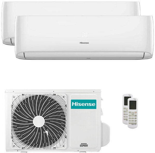 Condizionatore Hisense Hi-Comfort Dual Split 7000+7000 Btu Inverter A++ Wifi Unità Esterna 3,5 Kw (2AMW35U4RGC-CF20YR04G-2)