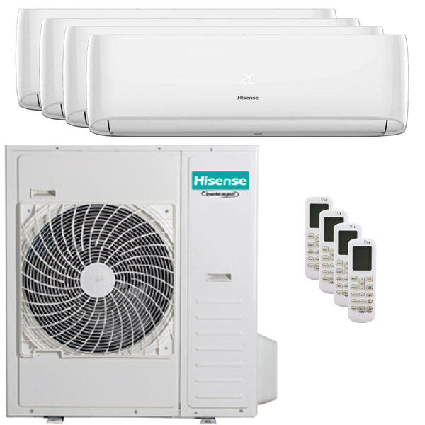 Condizionatore Hisense Hi-Comfort Quadri Split 7000+7000+18000+24000 Btu Inverter Wifi Unità Esterna 12,5 Kw (5AMW125U4RTA-CF20YR04G-4-17E830)