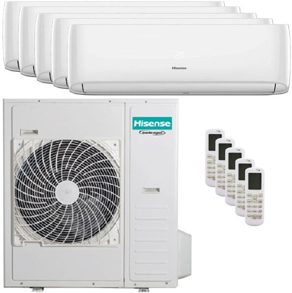 Condizionatore Hisense Hi-Comfort Penta Split 9000+9000+9000+9000+9000 Btu Inverter Wifi Unità Esterna 12,5 Kw (5AMW125U4RTA-CF25YR04G-5)