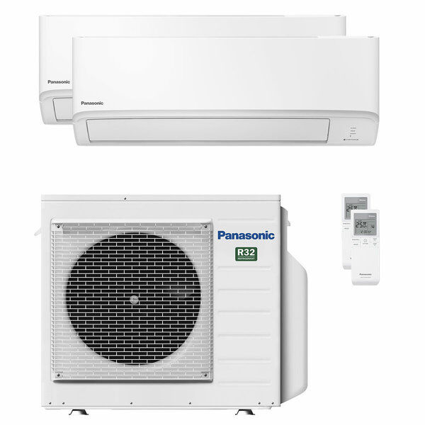 Condizionatore Panasonic Serie Tz Dual Split 12000+12000 Btu A++ Wifi Unità Esterna 5,2 Kw (CU-3Z52TBE/CS-TZ35ZKEW_2)