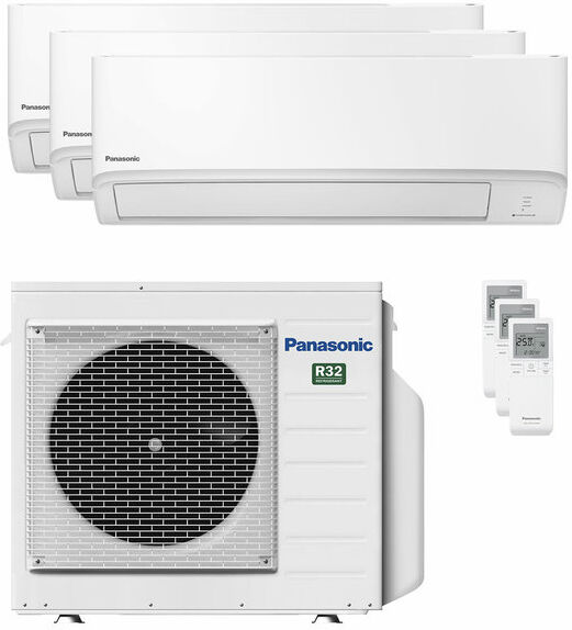 Condizionatore Panasonic Serie Tz Trial Split 7000+7000+12000 Btu A+++ Wifi Unità Esterna Kw (CU-3Z52TBE/CS-TZ20ZKEW_2/CS-TZ35ZKEW_1)