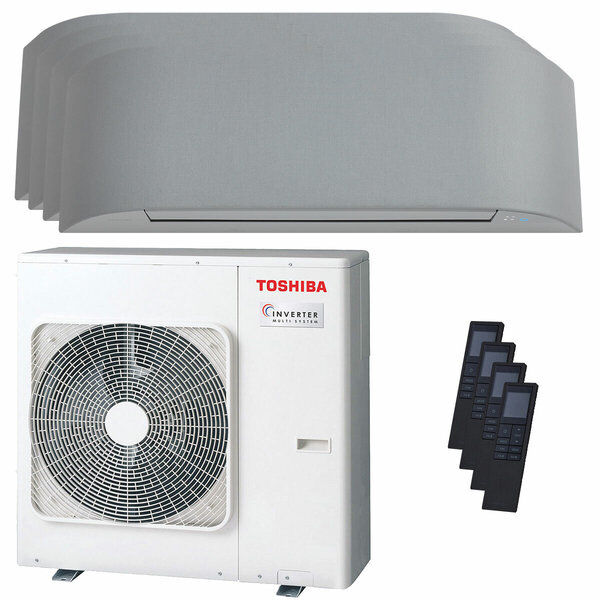 Condizionatore Toshiba Haori Quadri Split 12000+12000+12000+12000 Btu Inverter A++ Wifi Unità Esterna 8 Kw (RAS-4M27G3AVG-E/RAS-B13N4KVRG-E_4)