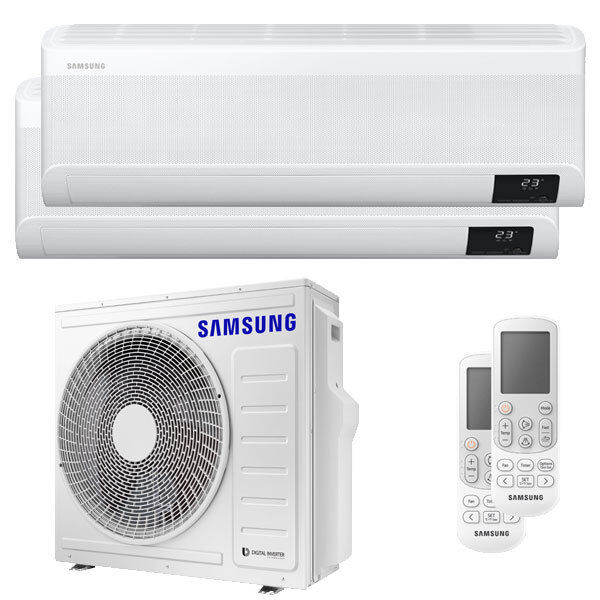 Condizionatore Samsung Windfree Avant Dual Split 12000+18000 Btu Inverter A++ Wifi Unità Esterna 8,0 Kw (AJ080TXJ4KG/EU-AR12TXEAAWKNEU-2)