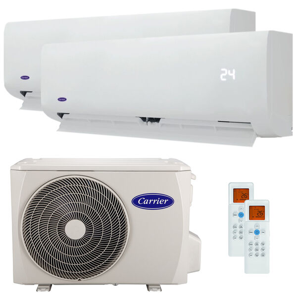 Condizionatore Carrier 42qhg Dual Split 9000+12000 Btu Inverter A++ Esterna 5,3 Kw (38QUS018D8S2-42QHG009-12D8S)