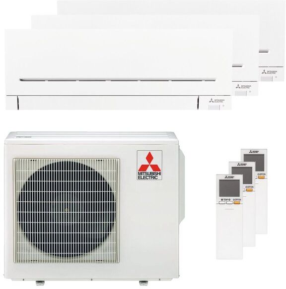 Condizionatore Mitsubishi Electric Serie Ap Trial Split 7000+7000+7000 Btu Inverter A++ Wifi Unità Esterna 5.4 Kw (MXZ-3F54VF3-E2/MSZ-AP20VGK-E2_3)