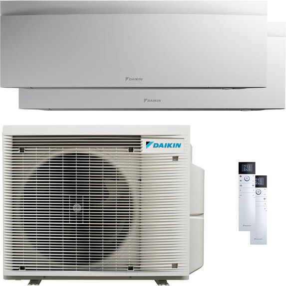 Daikin Condizionatore Daikin Emura 3 Dual Split 18000+18000 Btu Inverter A+ Wifi Unità Esterna 7.8 Kw Bianco (5MXM90A/FTXJ50AW_2)