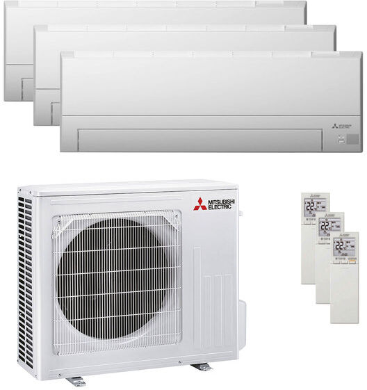 Mitsubishi Condizionatore Mitsubishi Electric Serie Bt Trial Split 9000+9000+12000 Btu R32 Inverter A++ Wifi Unità Esterna 5.4 Kw (MXZ-3F54VF3-E2/MSZ-BT25VGK-E3_2/MSZ-BT35VGK-E3_1)