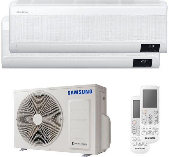 Samsung Condizionatore Samsung Windfree Avant Dual Split 12000+12000 Btu Inverter A+++ Wifi Unità Esterna 5,0 Kw (AJ050TXJ2KG/EU-AR12TXEAAWKNEU-2)