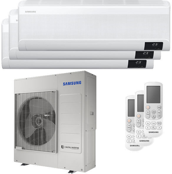 Samsung Condizionatore Samsung Windfree Avant Trial Split 18000+18000+18000 Btu Inverter A++ Wifi Unità Esterna 10,0 Kw (AJ100TXJ5KG/EU-AR18TXEAAWKNEU-3)