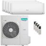 Condizionatore Hisense Hi-Comfort Quadri Split 7000+12000+12000+24000 Btu Inverter Wifi Unità Esterna 12,5 Kw (5AMW125U4RTA-CF20YR04G-4-A14C3D)