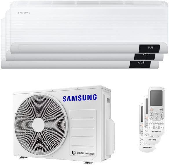 Samsung Condizionatore Samsung Cebu Wi-Fi Trial Split 9000+9000+12000 Btu Inverter A++ Wifi Unità Esterna 5,2 Kw (AJ052TXJ3KG/EU-AR09TXFYAWKNEU-3-C8EF88)