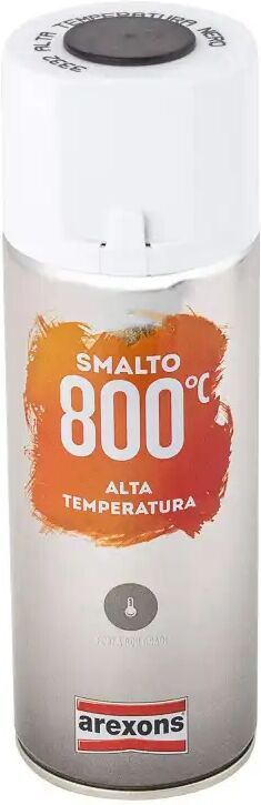 Arexons Vernice Smalto Alta Temperatura Fino A 800 Gradi Spray Colore Nero