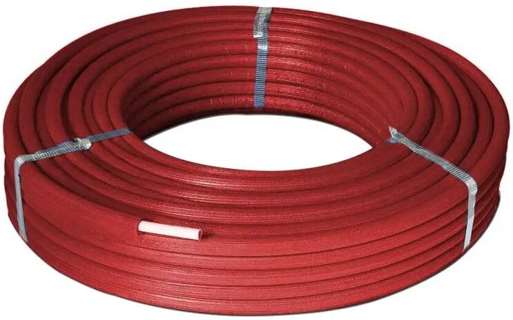 Tubo Multistrato Rivestito Isolato Rotolo Da 50 M Pexb-Al-Pexb Sesta Mrpx1602l Dn 16x2 Di Colore Rosso