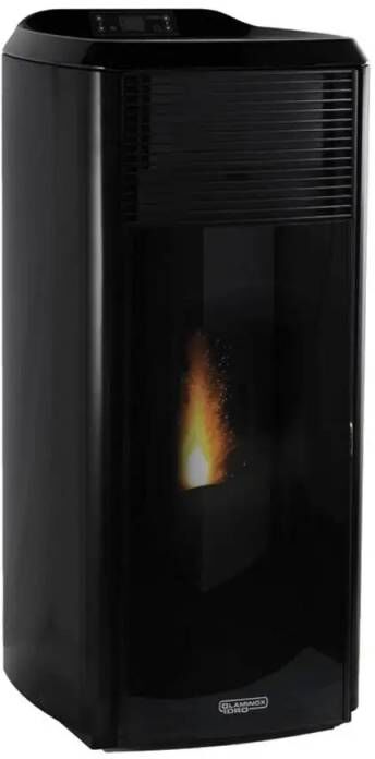 Laminox Stufa A Pellet Idro Carlotta Idro Lux Black Line 24 Kw Nero Lucido In A+ Wifi Ready