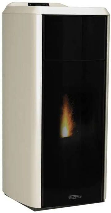 Laminox Stufa A Pellet Idro Carlotta Idro Lux Black Line 24 Kw Avorio In A+ Wifi Ready