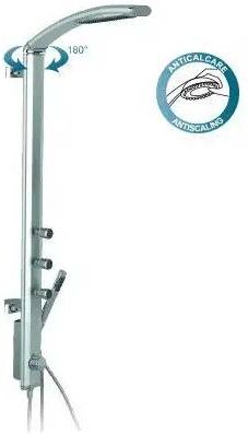 Colonna Doccia Pannello Multifunzione Metaform Modello Fitness 101a47100 Shower Alluminio Cromato