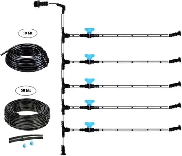 Kit Irrigazione Impianto Modulare Orto Giardino Ala Gocciolante 50 Mt Ampliabile