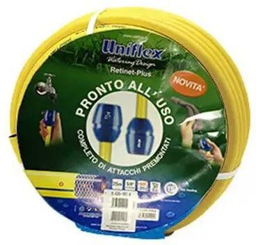 Tubo Da Giardino A 3 Strati 1/2 Uniflex 15 Metri Giallo Blu