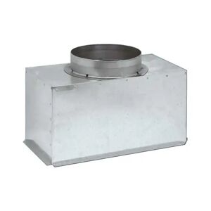 Plenum Bocchetta Per Condizionatore Canalizzato In Lamiera Zincata Tecnosystemi Cod.11161289 410x110 Mm Diam. Foro 120 Mm