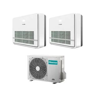 Hisense Climatizzatore Con Inverter Dual Split Console Akt26 + Akt35 9000+12000 Btu R32 In A++ 2amw52u4rxc