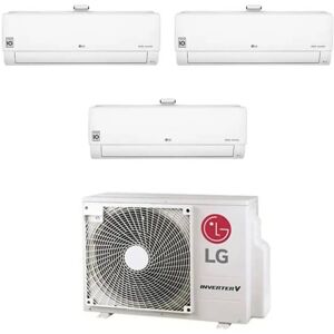 LG Climatizzatore Atmosfera Dualcool Trial Split Da 9000+9000+12000 Btu Inverter Con Wifi In R32 Mu3r21