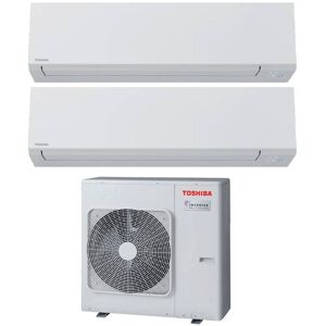 Toshiba Climatizzatore Shorai Edge White Split 13000+13000 Btu Ras-2m18g3avg-E Inverter In R32 In A+++