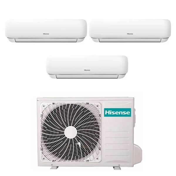 hisense climatizzatore inverter mini apple pro wi-fi trial split 9000+9000+9000 btu 3amw52u4rja r-32 a++