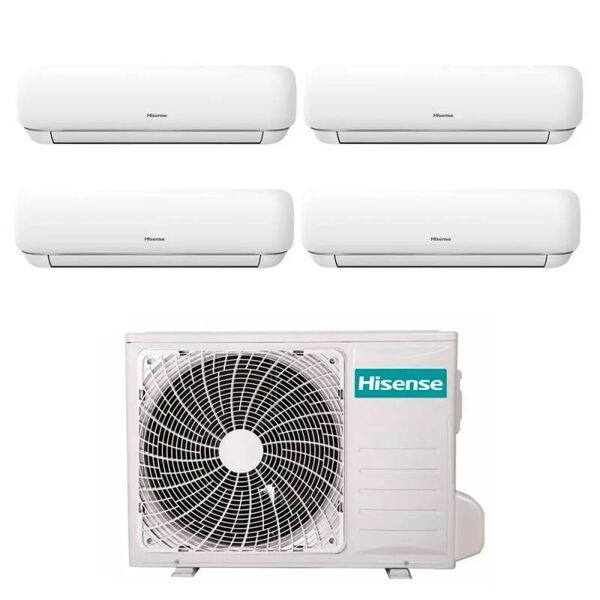 hisense climatizzatore quadri split inverter mini apple pro wifi 9+9+9+12 btu in r32 a++ 4amw105u4raa